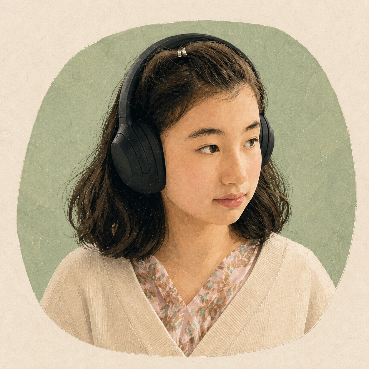 Illustrated portrait of Ashley